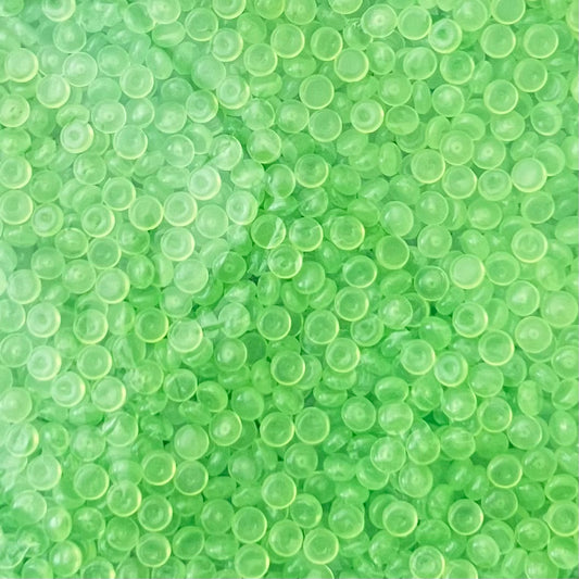 1oz Bag - Green Glow Flat Beads