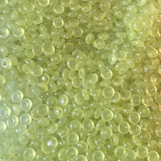 1oz Bag - Yellow/Green Glow Flat Beads