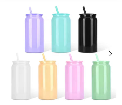 Non-Snow Globe Colored Can 16oz - Stainless Steel