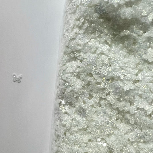 Sparkly White Glow Butterfly
