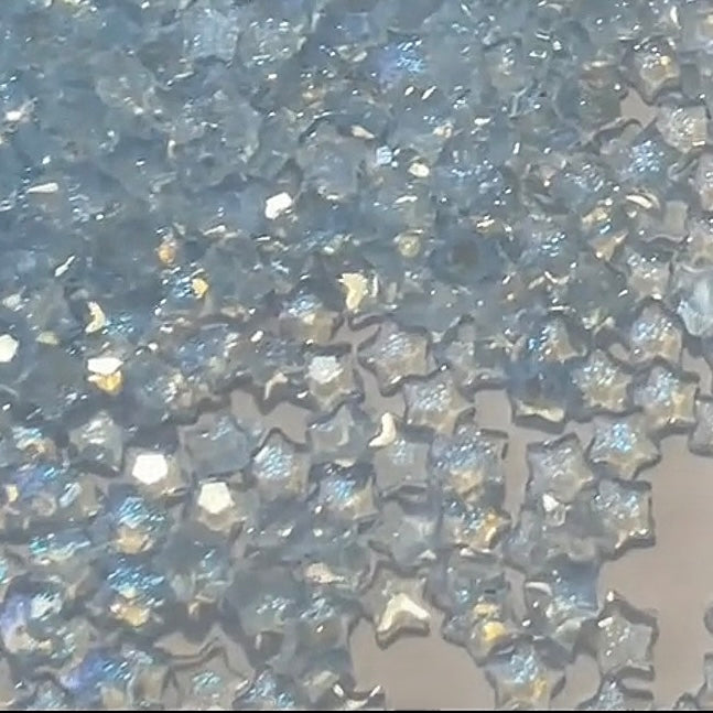 Blue Flat Star Beads