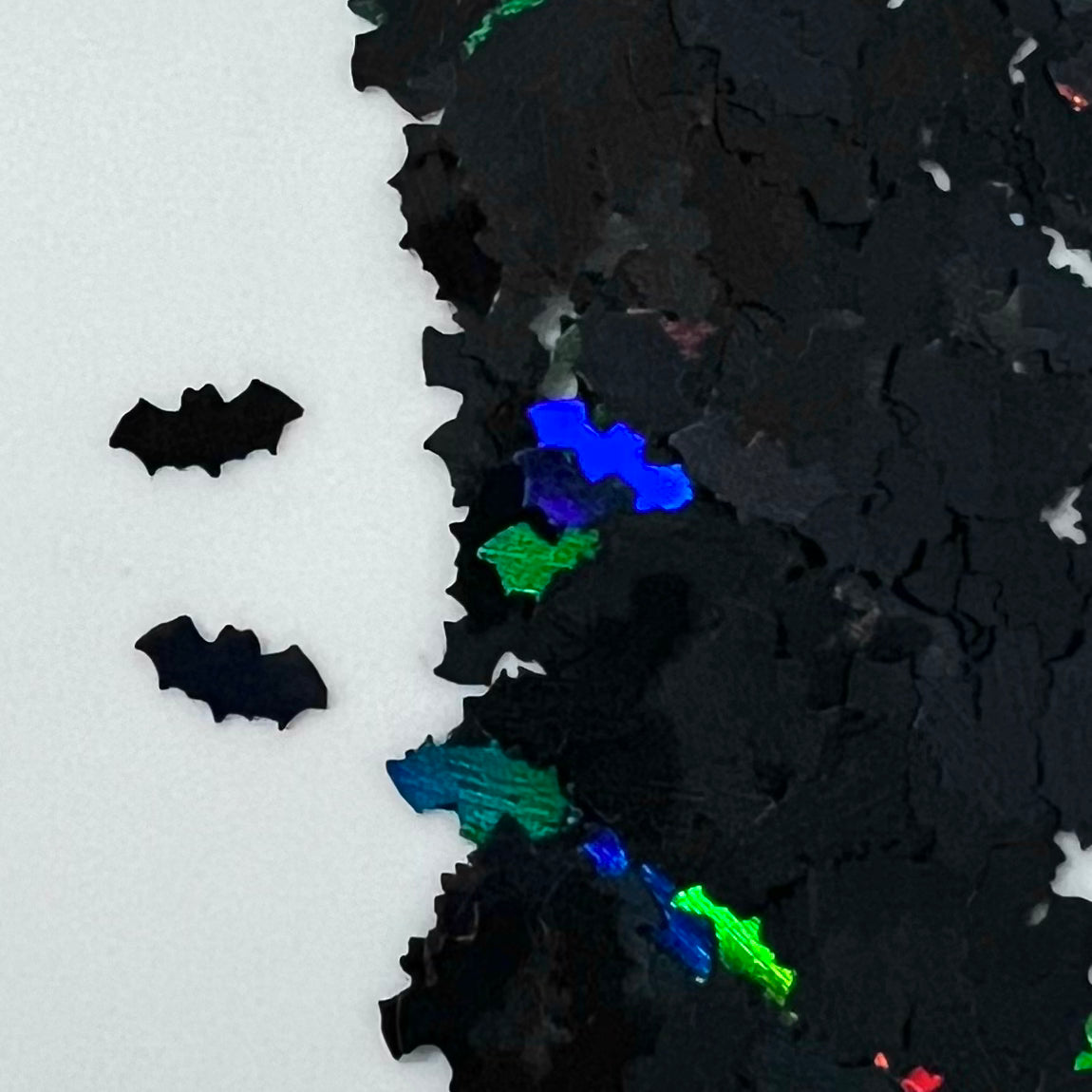 Black Holo Bats (glitter)